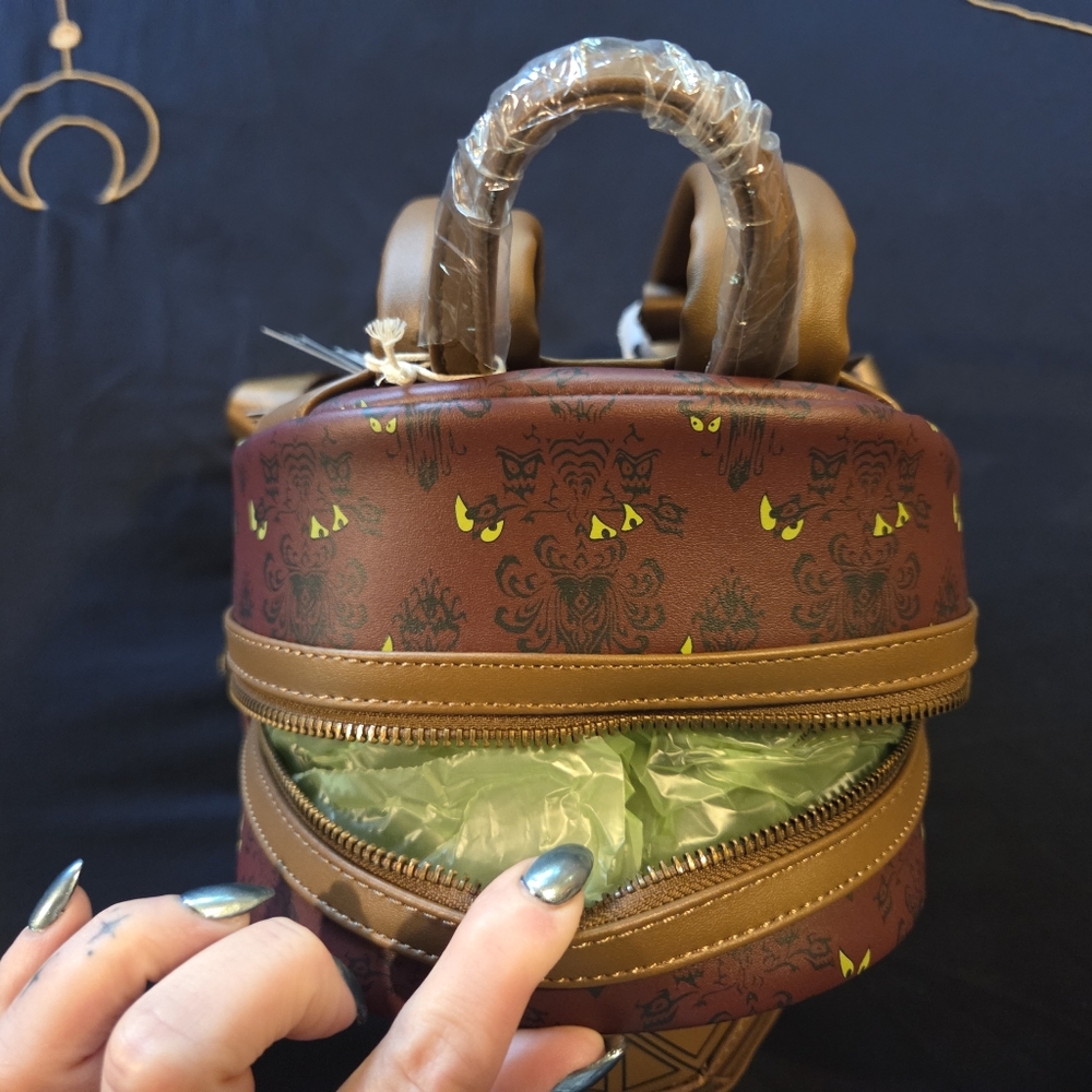 Loungefly Disney Haunted Mansion Stretching Room Moving Portraits Mini Backpack - Picture 6 of 6